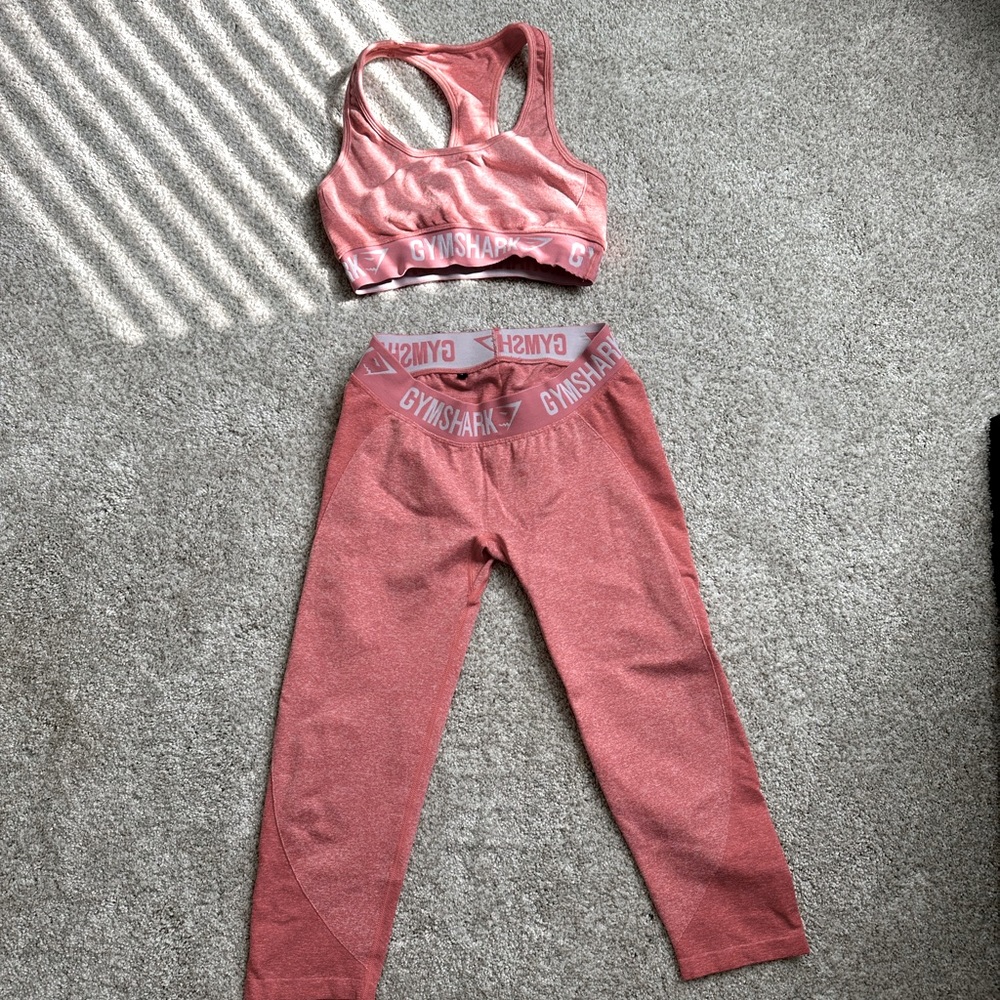 Heather orange Gymshark 3/4 legging